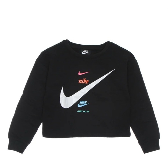 Nike Kids Black and White Logo Sweatshirts size 5 - Picture 5 of 12